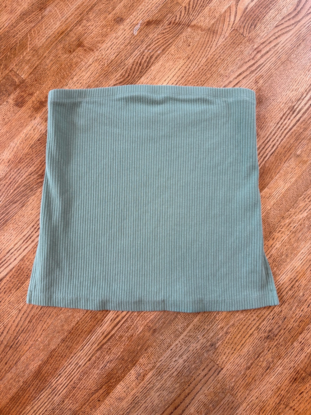 American Eagle Outfitters Ribbed Bandeau in Sage Green